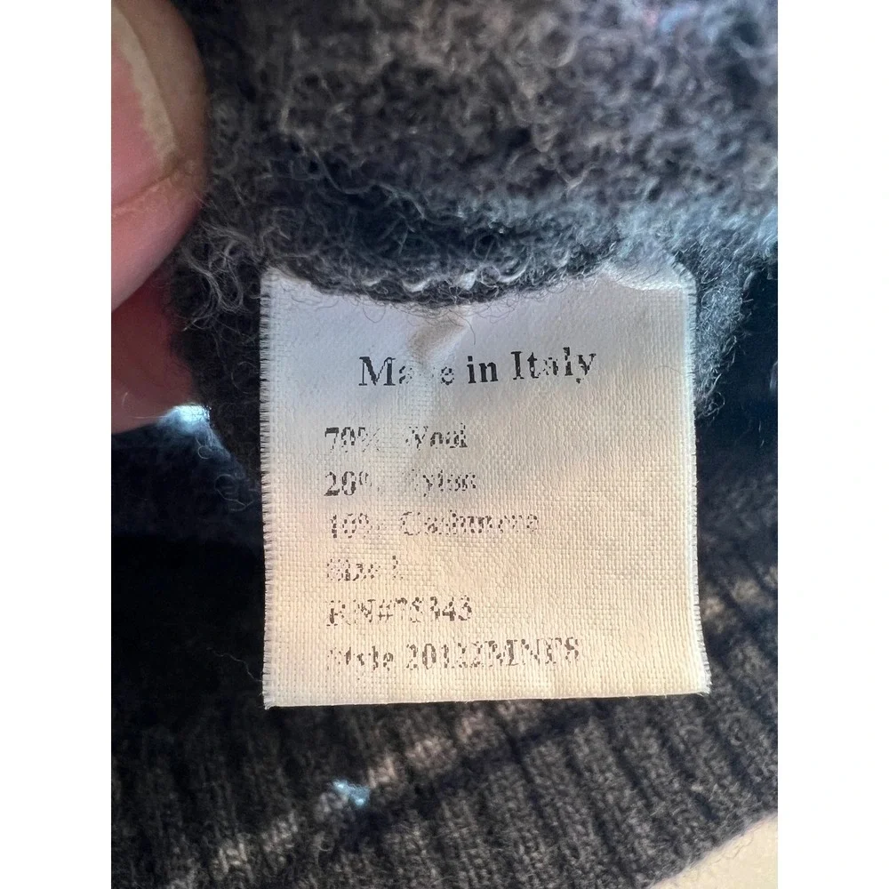 Italian Wool Cashmere Blend Cable Knit V-neck Pullover‎ Sweater Quiet Luxury